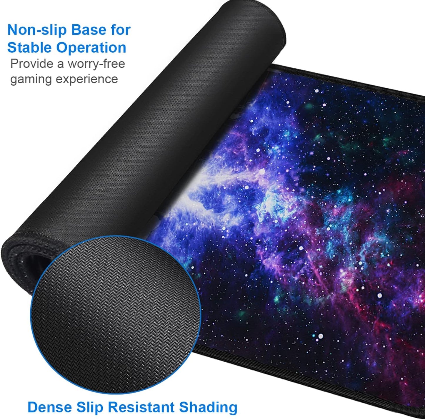 Large Mouse Pad, 31.5x15.7 inch Large Gaming Extended Computer Keyboard Mouse Mat, Water Resist Non-Slip Mousepad Rubber Base Long XXL Desk Mouse Pad for Work & Gaming, Office & Home
