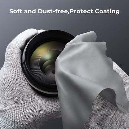 K&F Concept 10 Pack Microfiber Cleaning Cloths - Glasses Cloth for Cleaning Camera Lenses, Glasses, Screens, Cameras, Eyeglasses, LCD TV Screens, Tablets Washable