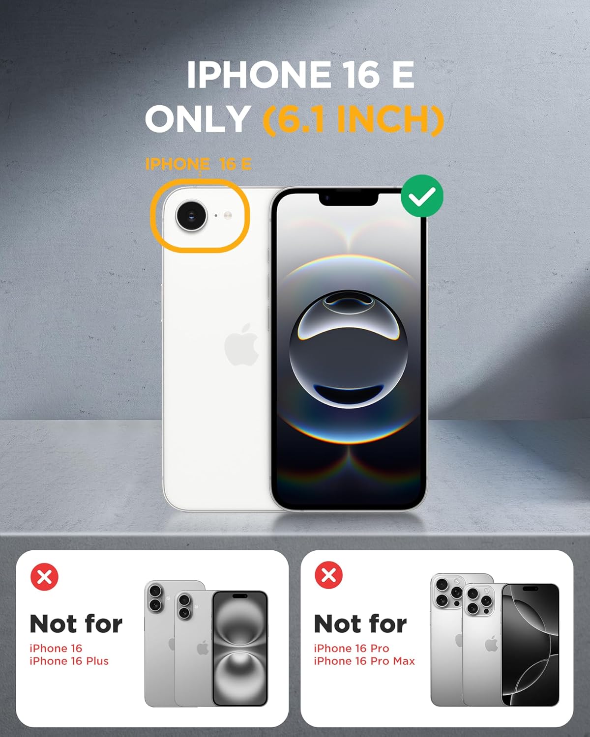 Miracase Magnetic for iPhone 16e Case Full-Body Phone with Built-in Glass Screen Protector, [Compatible with MagSafe] Military Drop Proof 16E Cover Bumper 6.1 inch, Green