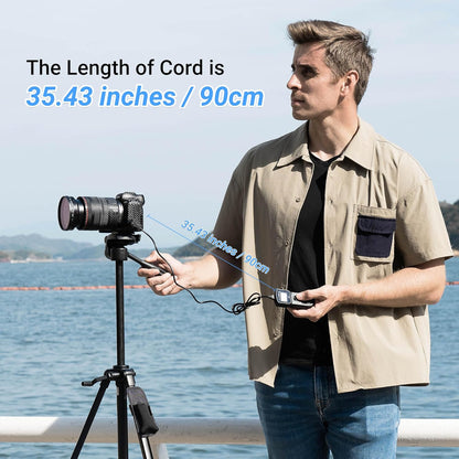 JJC Intervalometer Timer Remote Control Shutter Release for Canon EOS Rebel T6 T7 2000D 90D 80D 70D 77D T8i T7i T6i T6s SL3 SL2 T5i T4i EOS R R50V R6 Mark II R6 R7 R8 R10 RP R100 M6 Mark II M5 & More