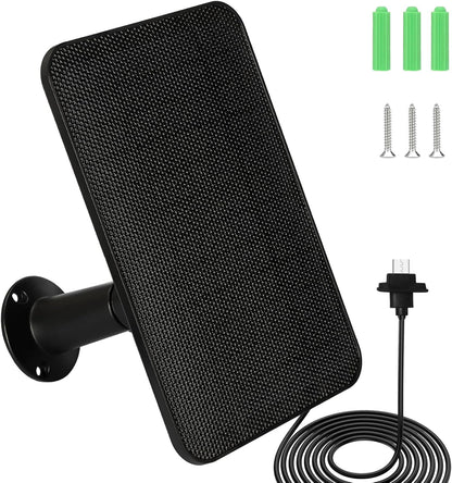 6W Solar Panel Charger for Blink Outdoor 4 (4th Gen), Solar Panel with 13.1ft Waterproof Charging Cable, Waterproof Rubber Plug, 360°Adjustable Mount and Micro USB and Type-C Port (for Blink 4-1PC)