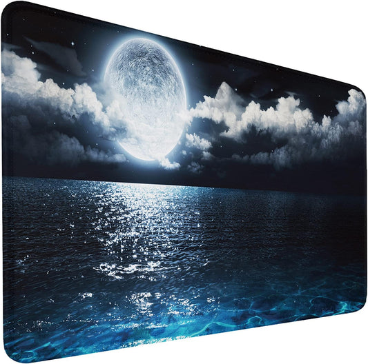 Naukay Large Mouse Pad, 31.5x15.7 inch Large Extended Computer Keyboard Mouse Mat, Water Resist Non-Slip Mousepad Rubber Base Long XXL Gaming Mouse Pad for Work & Gaming, Office & Home
