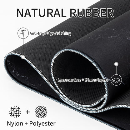 RAINYEAR Large Gaming Mouse Pad(35.4 x 15.7 Inch), Computer Mousepad with Anti-Slip Rubber Base, Smooth Large Keyboard Mouse Pad Mat for Gamer, Office, Home, Black Marble