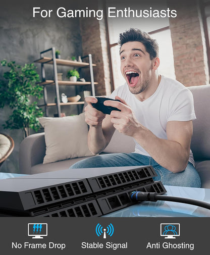 BlueRigger 8K HDMI Cable (3FT - 5 Pack, 8K 60Hz HDR, 4K 120Hz, High Speed 48Gbps with Ethernet, eARC, 3D, HDCP 2.3) - Compatible with PS5, Xbox, Roku, Apple TV, Switch, PC