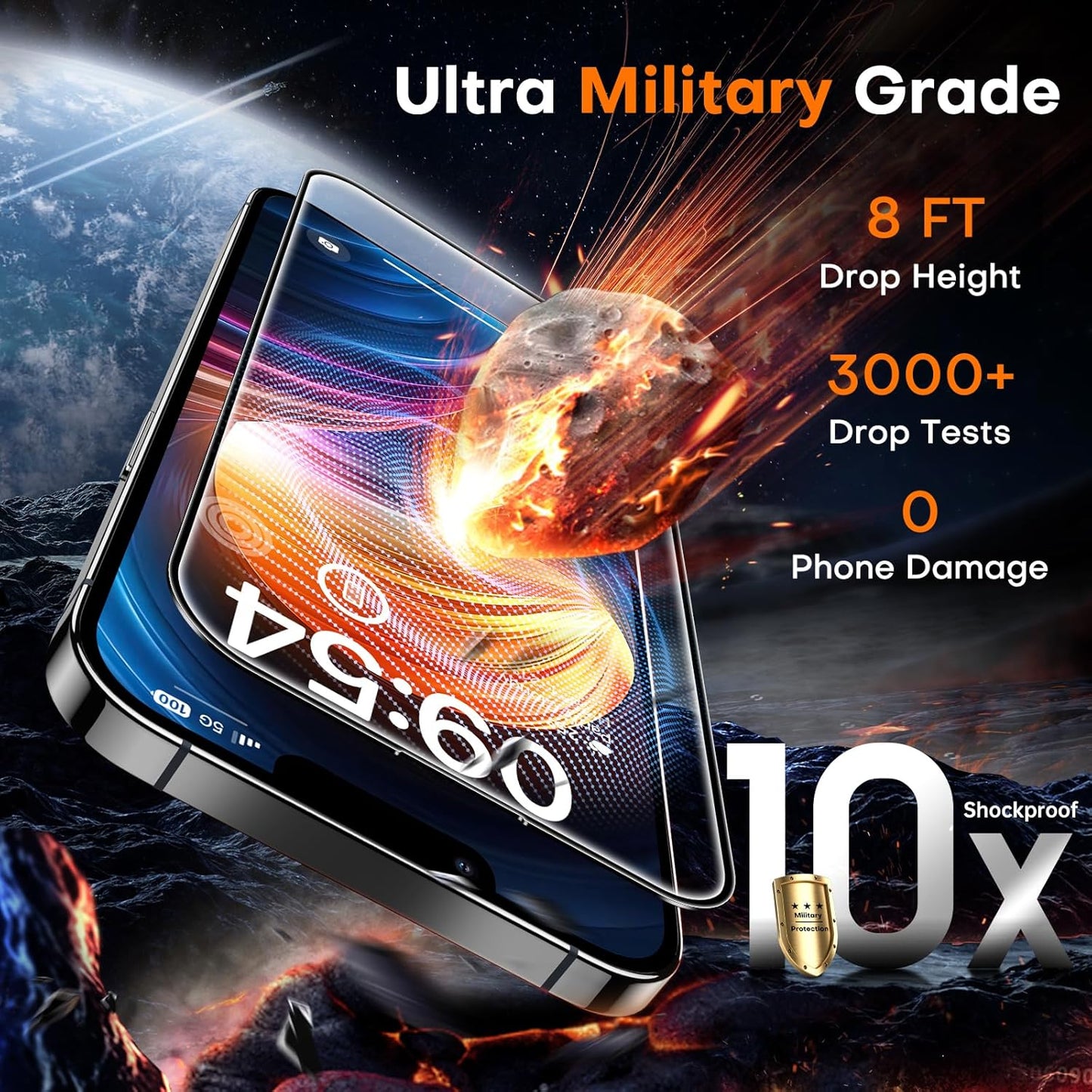 TOCOL for iPhone 14 Screen Protector 9H Hardness Military Grade Shatterproof HD Tempered Glass Full Coverage Easy Installation Case Friendly 2 Pack