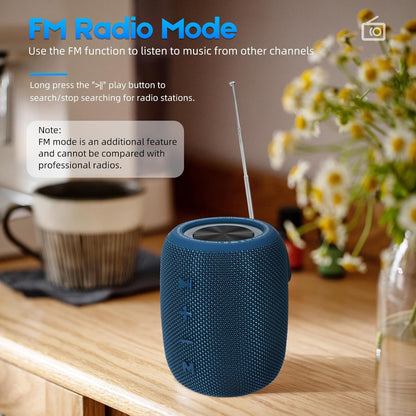 Portable Bluetooth Speaker, BT5.3 Wireless Speaker 20W Bass Diaphragms with Multi LED Light Dynamic Modes, IPX6 Waterproof 16H Playtime supports FM Mode, TF, USB for Home, Cycling, Outdoor, Beach