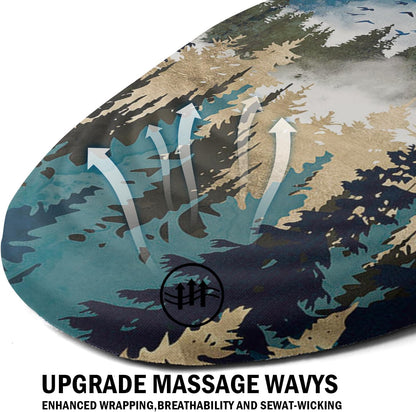 Ergonomic Mouse Pad with Wrist Rest Support, Memory Foam & PU, Forest Sunrise