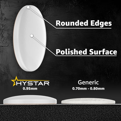 Hystar® Aero Glides | 40 Dot Mouse Skates for Glass Mousepad | High-Density PTFE | Rounded and Polished for Quiet Use