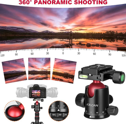 Victiv 80/85 inches Heavy Duty Tripod for Camera and Phone, 85" Camera Monopod Tripod, DSLR Binoculars Spotting Scope Camcorders Video Tripod Stand, 360 Degree Ball Head, 35 lbs Loads