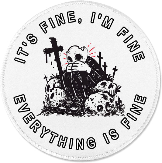 ITNRSIIET Round Mouse Pad with Stitched Edge Premium-Textured Waterproof Non-Slip Rubber Base Desktop Protection Mat Diameter 8.7 inches, Lonely