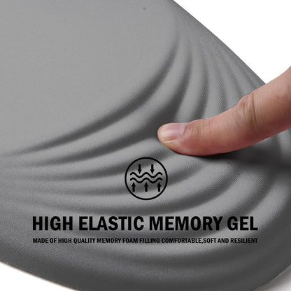 Ergonomic Mouse Pad with Wrist Rest Support,Mousepad Relief Carpal Tunnel Pain, Entire Memory Foam Mouse Pad with Non-Slip PU Base, Wireless Mouse Pad, Gray