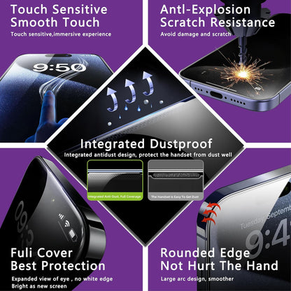 2 Pack Matte Privacy Screen Protector for iPhone 12 Pro Max, 9H Tempered Glass, Full Coverage, Anti-Fingerprint, Auto Dust-Elimination, No Bubble, Easy Installation