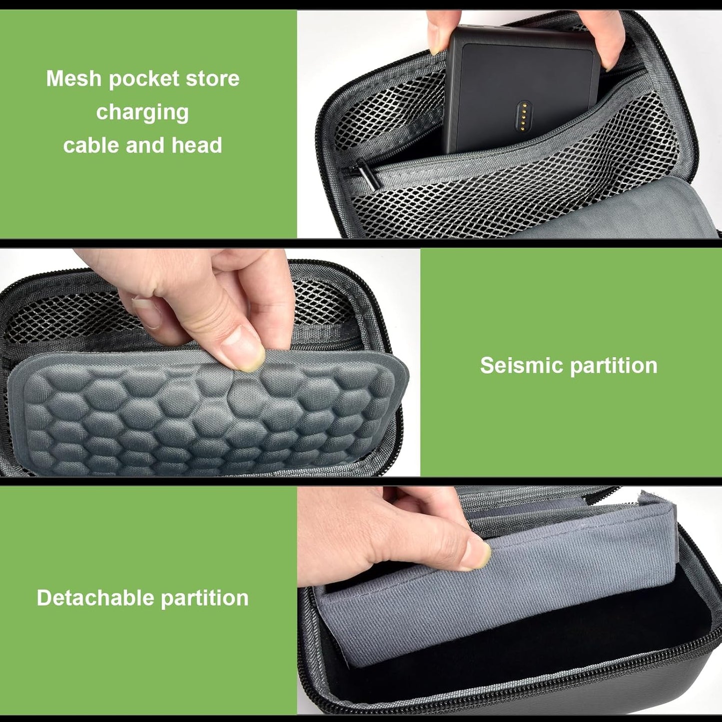 Case Compatible with Anker Prime Power Bank, 27,650mAh/ for Anker Prime Power Bank 20,000mAh Portable Charger with 100W Charging Base, Battery Pack Power Station Organizer, Hold Cable and Charger