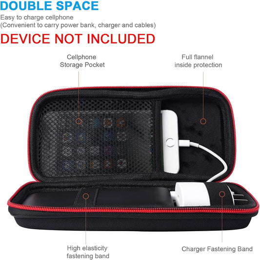 Power Bank Hard Travel Case Medium Compatible RAV Power 26800/20100/20000mAh, Anker Power Core 26800mAh/ PowerCore +26800mAh, INIU 10000mAh and Miady 10000/15000mAh (Medium Black)