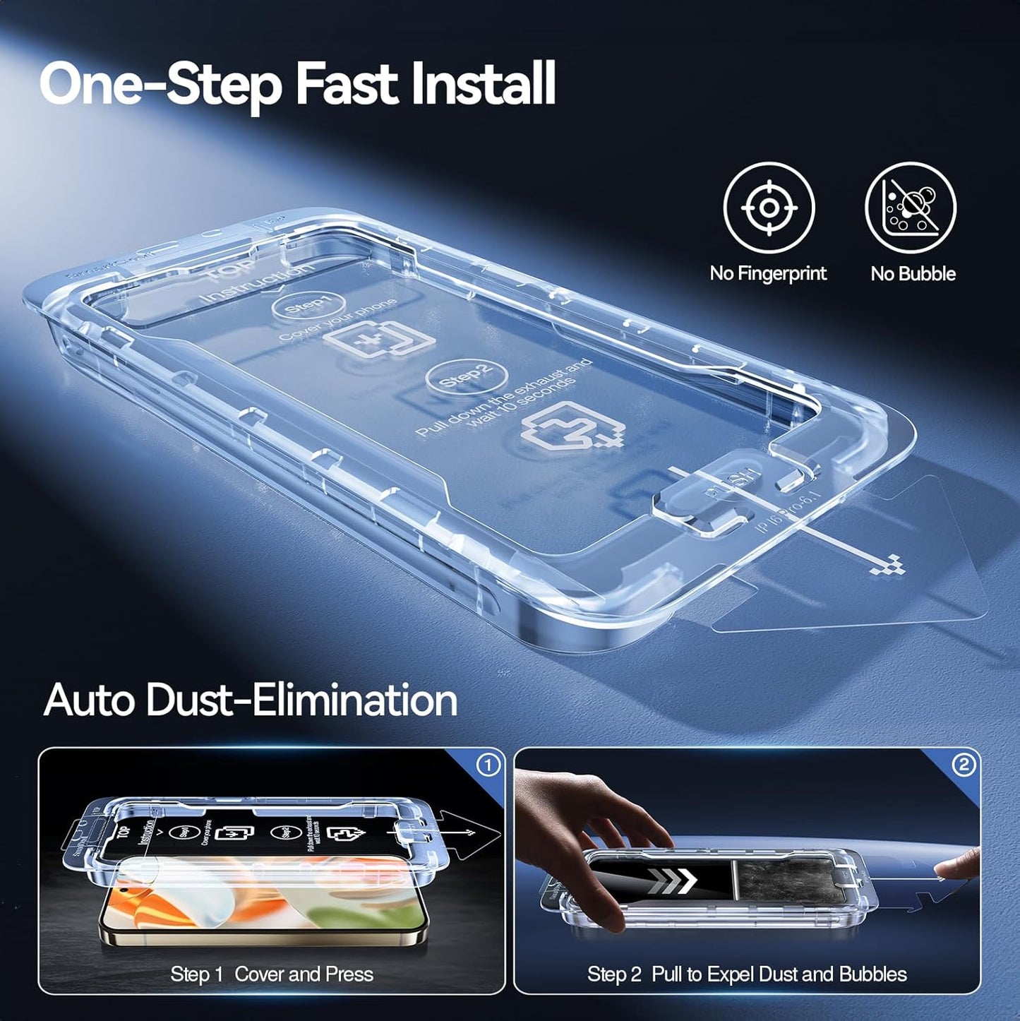 SMARTDEVIL [3+1 Pack Screen Protector For Google Pixel 9 Pro XL With Camera Lens Protector, FingerPrint Reader Compatible, Clear 9H Tempered Glass Film, Fast & Easy Installation, Alignment Frame