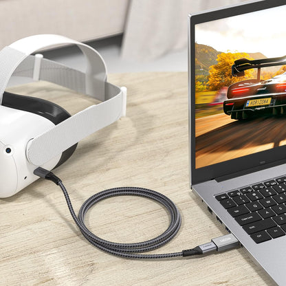 XAOSUN [10Gbps] USB C Female to USB Male Adapter (2-Pack), 3.1 USB A to C Adapter, One-Sided SuperSpeed Data Sync & 100W Fast Charging for iPhone 15 Plus Pro Max, Laptop, Charger, Quest Link, etc.