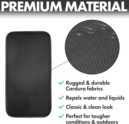 Folden Airplane Phone Holder, Flexible Tablet and Cell Phone Holder, Folding Cellphone Stand for Desk, Bed, Office, Treadmill - Airplane Accessories Long Flight Travel - Plane Essentials (Cordura)