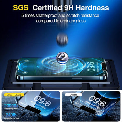 SMARTDEVIL 2 Pack Screen Protector for iPhone 12 Pro Max Tempered Glass, HD Clear Film, Easy Installation, Dust-Free & Bubble-Free (iPhone 12 Pro Max)