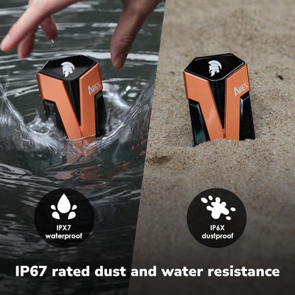 DATO 1TB External SSD, ARES Amber Shield Portable SSD w/LED, Up to 1600/1500 MB/s, OTG-Supported, Waterproof USB 3.2 Gen 2x2 Type C Rugged External Solid State Drive