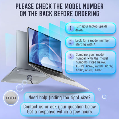 VINTEZ Magnetic Blue Light Screen Protector Compatible With MacBook Air 14" 2021, 2022, 2023, 2024, M1, M2, M3, M4 Anti Blue Light Blocking Filter for Laptop