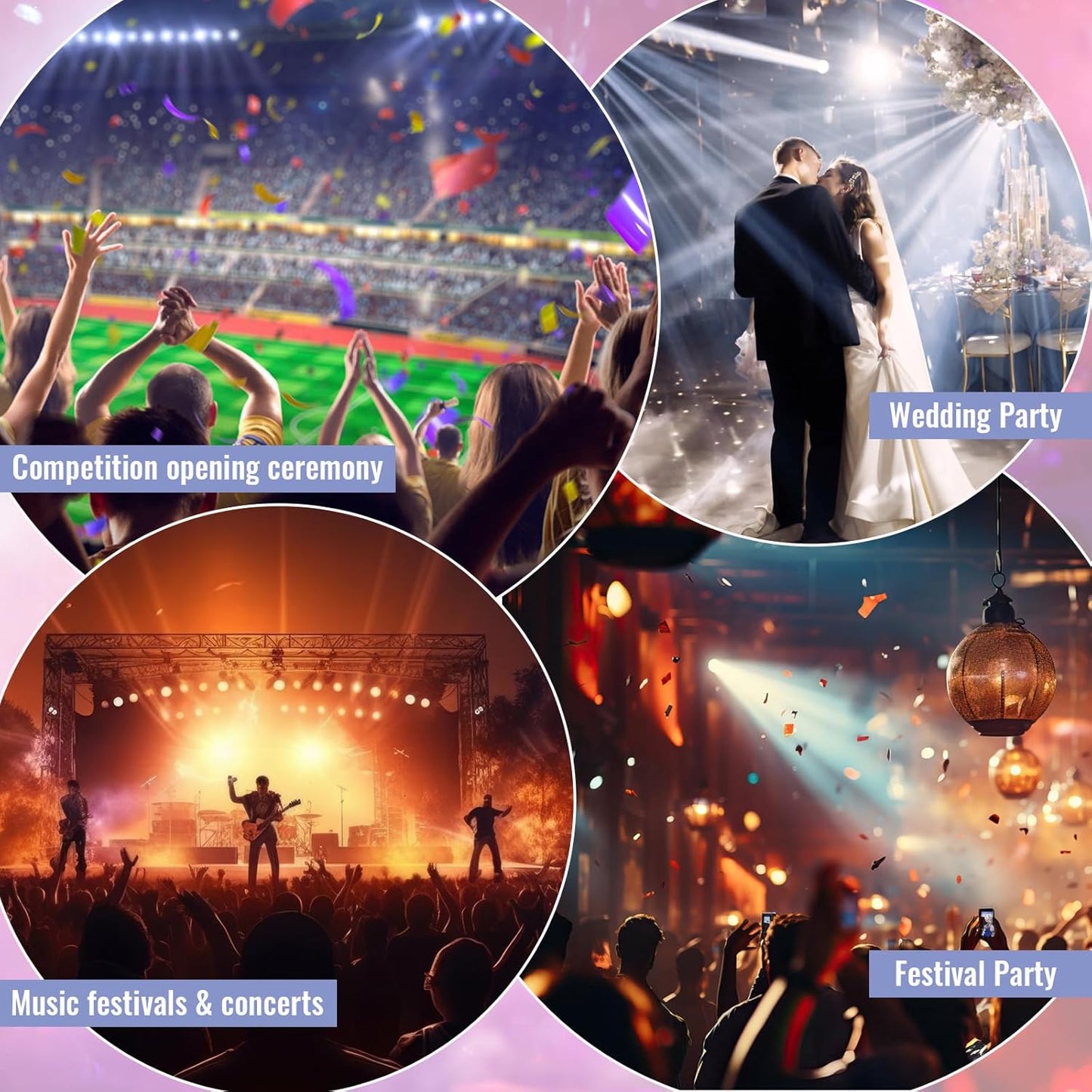 Juexica 2 Pcs DJ Light Stand Adjustable 35-63 Inch Par Can Tripod T-Bar Stage Light Stand Portable Lighting Rack for Stage Bar Banquet Party