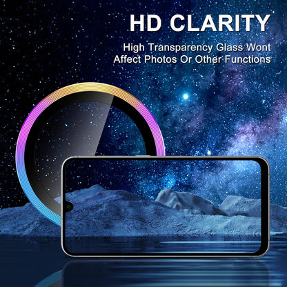 for Samsung Galaxy A16 Camera Lens Protector, Individual Metal Ring Tempered Glass Lens Cover, [Strong Adsorption] Scratch Resistant Ultra-Thin HD Clear Lens Cover, 1 Set-Colorful