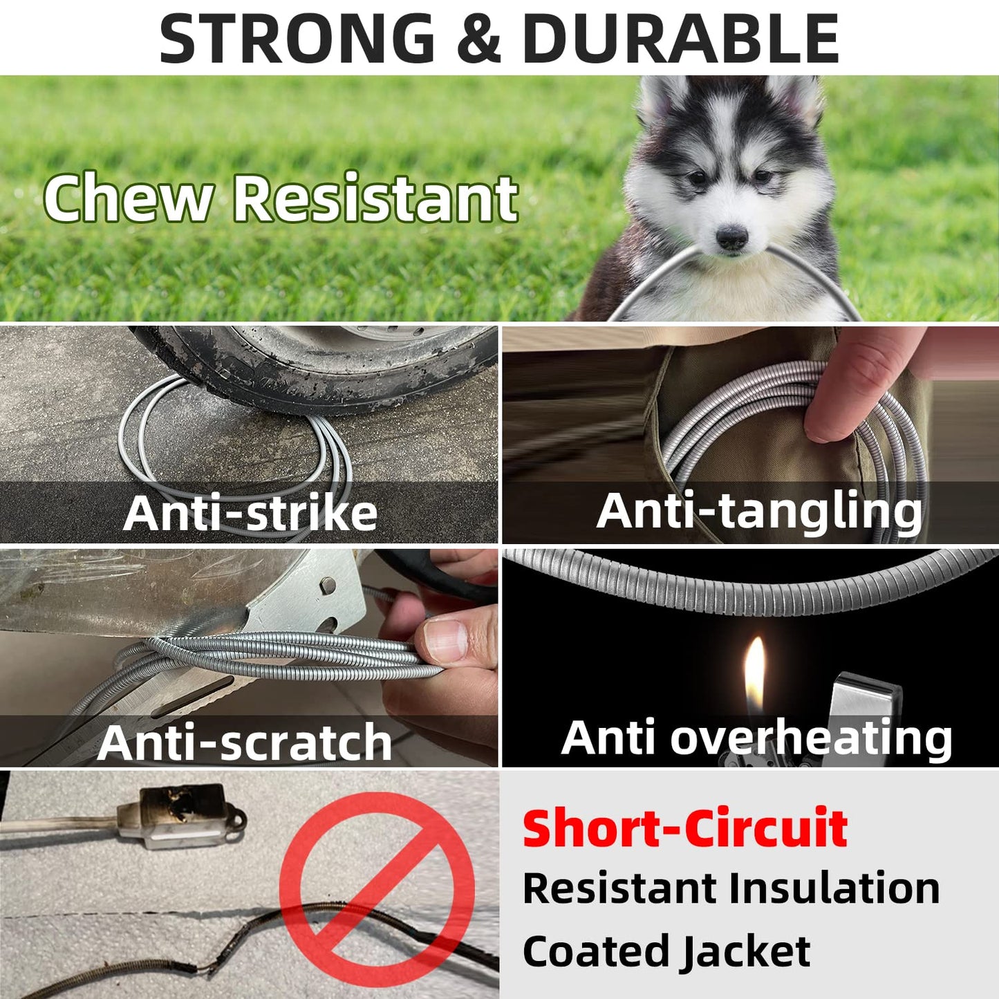 MFi Certified Metal Charger Cable 3.3FT Stainless Steel Braided Fast Charging USB Cable High Speed Connector Data Sync Compatible with iPhone/iPad Transfer USB Cord