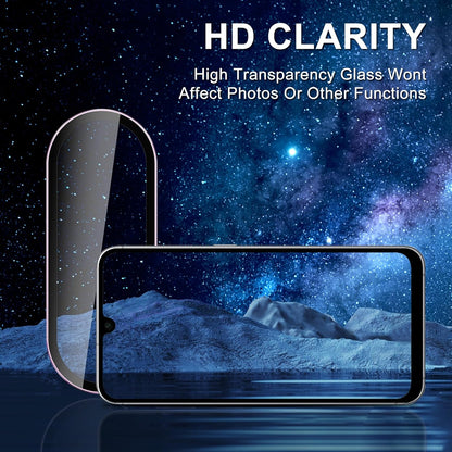 for Samsung Galaxy A36/A56 Camera Lens Protector, Individual Metal Ring Tempered Glass Lens Cover, [Strong Adsorption] Scratch Resistant Ultra-Thin HD Clear Lens Cover, 1 Set-Purple