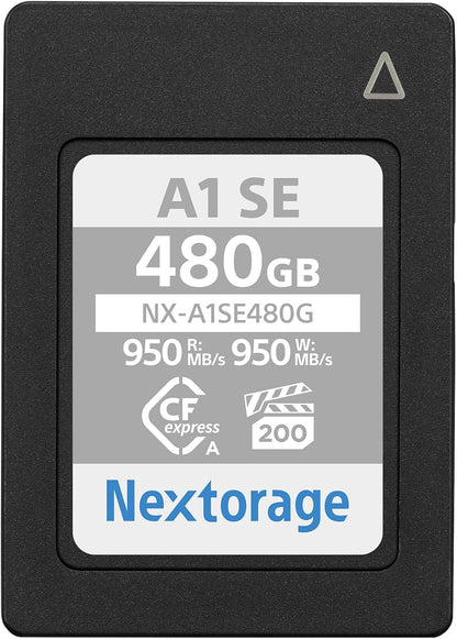 Nextorage 480GB CFexpress Type A VPG200 Japanese Brand Max. Write Speed 950MB/s Max. Read Speed 950MB/s Sony Alpha Series Compatibility Confirmed NXA1SE480G Memory Card for Camera