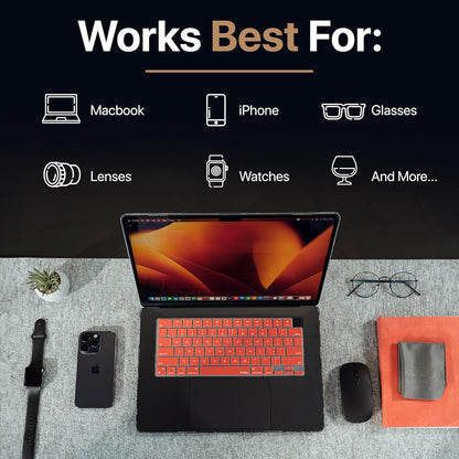 Kuzy 3 Pack Premium Microfiber Cleaning Cloth - MacBook Screen Cleaner Keyboard Cover Imprint Protection Accessories - Laptop Screen Cleaner Cloth - Eyeglass Lens Glasses Cleaner, 3 Pack - Gray