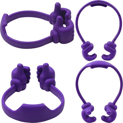 Honsky Thumbs-up Cell Phone Stand Holder, Tablet Stand Cradle for Desk Desktop Smartphone Cellphone Mobile Phone Tablets â€“ Universal Adjustable Flexible, Purple