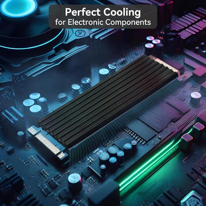 Aairhut 4 Pack 13 W/m.K Thermal Pads, 100 x 100 mm 0.5 mm+1 mm+1.5 mm+2 mm Silicone Cooling Pad Non Conductive Heat Resistance Extreme Odyssey Cover with Dual Self-Adhesive Films for PC Laptop PS4