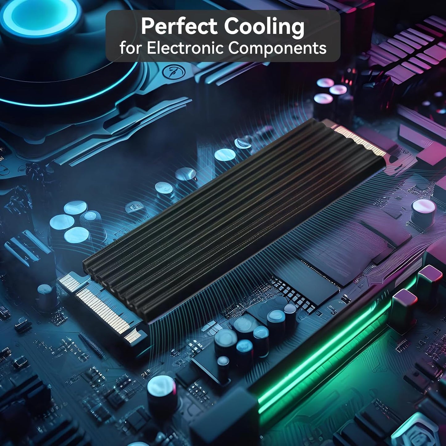 Aairhut 3 Pack 13 W/m.K Thermal Pads, 120 x 20 mm x [0.5 mm + 1 mm + 1.5 mm] Highly Efficient Thermal Conductivity Silicone Cooling Pads for Laptop Heatsink CPU GPU SSD IC LED Cooler