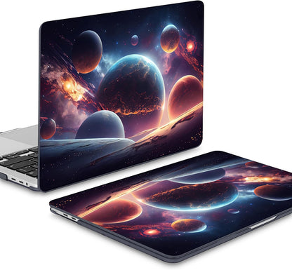 Mektron Case for MacBook Pro 16 Inch A2141 Cover 2019 Release 16" with Liquid Retina Display/Touch ID, Plastic Hard Shell with Keyboard Skin & Screen Protector & Dust Plug, Planets
