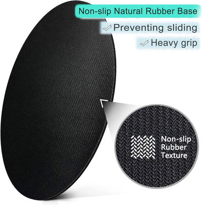 ITNRSIIET Round Mouse Pad with Stitched Edge Premium-Textured Waterproof Non-Slip Rubber Base Desktop Protection Mat Diameter 8.7 inches, Mandala Flowers