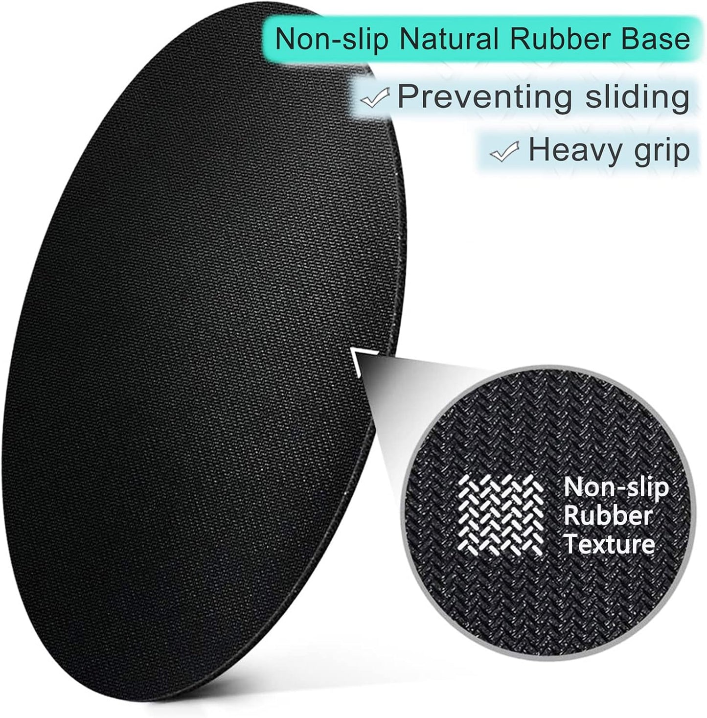 ITNRSIIET Round Mouse Pad with Stitched Edge Premium-Textured Waterproof Non-Slip Rubber Base Desktop Protection Mat Diameter 8.7 inches, Green Marble