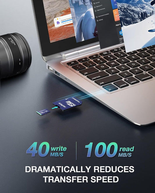 128GB CT100 microSDXC UHS-I Memory Card with Adapter - up to 100MB/s, C10, U3, V30, 4K UHD, A2, Micro SD Card for Smartphones, Tablets, Cameras, Gaming Consoles, and Drones (1 Pack)