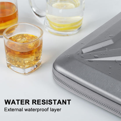 DOMISO 15.6 Inch Laptop Case Rugged Sleeve Waterproof Hard Shell Protective Cover Fits Most 15.6" Laptops/Macbook Pro/Lenovo IdeaPad/HP ENVY/Dell XPS (Silver)