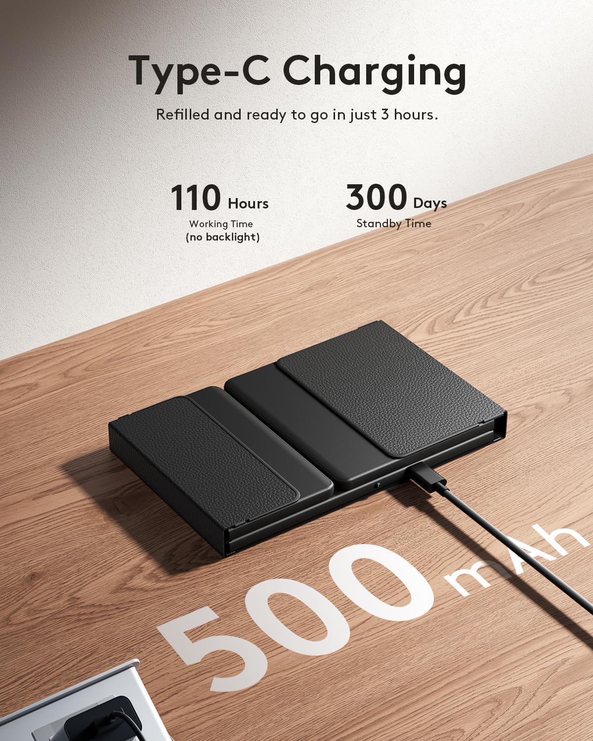 Samsers Foldable Bluetooth Keyboard with Touchpad, Full-Size Wireless Folding Keyboards with Backlight, Portable Travel for iOS Android Windows Mac OS, Support 3 Device(BT5.1 x 3), Black