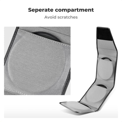 K&F CONCEPT Lens Filter Pouch, Lens Filter Case 3 Pocket Professional Photography Filter Holder Belt Bag Pouch Water-Resistant and Dustproof for Filter Up to 82mm (2Pack)