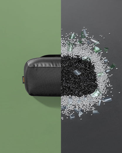 tomtoc Electronic Organizer Accessory Pouch for MacBook Charger, Cables, Power Bank, Hard Drive, Cords, Water-resistant Storage Bag with Removable Card Slots for USB Adapter, Memory Card, Black