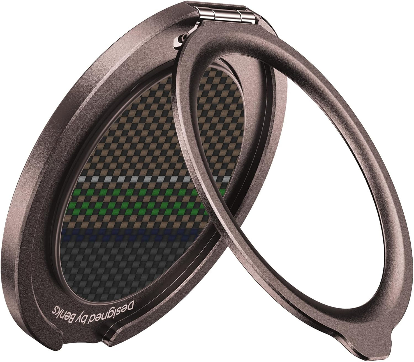 BENKS ArmorPop Magnetic Phone Grip & Stand for MagSafe, 360° Rotation Adjustable Phone Ring Holder for iPhone 17/16/15/14/13/12 Series, Durable Kevlar Design