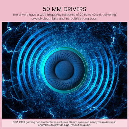 EKSA E900 Headset with Microphone for PC, PS4,PS5, Xbox - Detachable Noise Canceling Mic, 3D Surround Sound, Wired Headphone for Gaming, Computer, Laptop, 3.5MM Jack