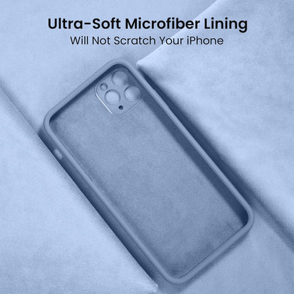 FireNova Designed for iPhone 13 Pro Case, Silicone Upgraded [Camera Protection] Phone Case with [2 Screen Protectors], Soft Anti-Scratch Microfiber Lining Inside, 6.1 inch, Light Blue