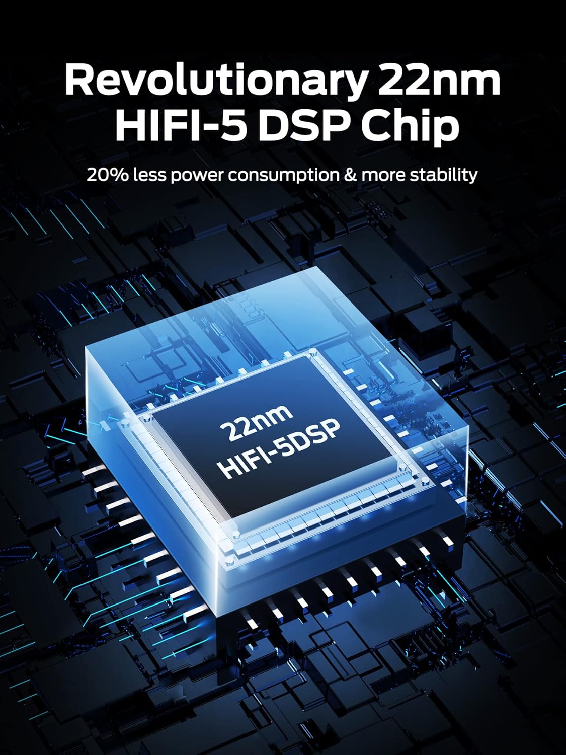 Monster Clarity 8.0 Hybrid Active Noise Cancelling Wireless Earbuds, 42dB in-Ear ANC Earphones Deep Bass with 6 Mics, Bluetooth 5.2, 50H Play Time with Wireless Charging Case,Blue