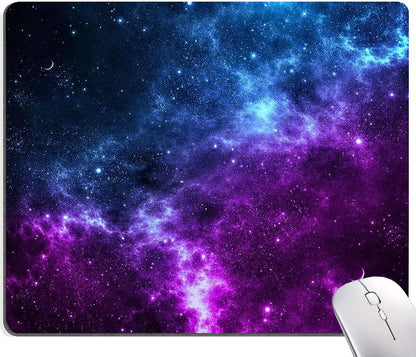 Galaxy with Lots of Star Mouse Pad, Cosmic Nebula Mouse Pad Custom Design, Square Waterproof Mouse Pad Non-Slip Rubber Base MousePads for Office Laptop, 9.5 inch x7.9 inch x0.12 inch Inch