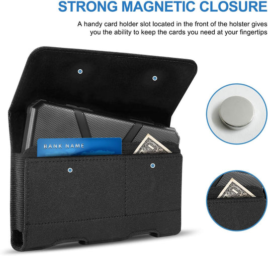 BECPLT for Galaxy S24 Ultra 5G Holster Case,Galaxy S23 Ultra S22 Ultra 5G S22+ 5G S21 Ultra 5G Nylon Holster Belt Case with Clip/Loops Belt Pouch Holder for Galaxy Note 20 Ultra S20+ S20 Ultra 5G