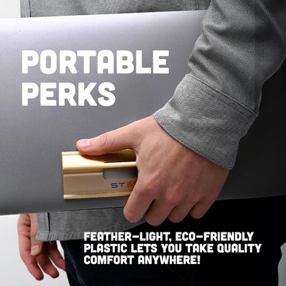 Steepy Portable Laptop Stand for Desk – Adjustable Height, & Portable Laptop Holder – Ergonomic Computer Stand for Cooling & Comfort – Slip-Proof, Sturdy Design – Universal Fit for 13-17 Inch Devices