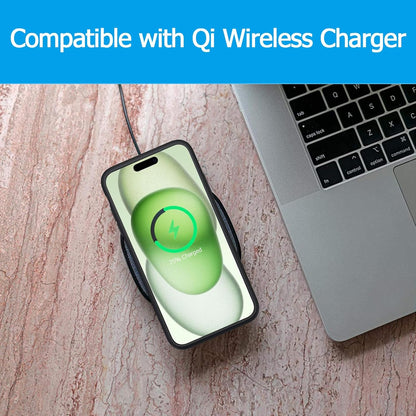 Battery Case for iPhone 15, Upgraded 10000mAh Portable Protective Charging Case with Wireless Charging Compatible with iPhone 15 (6.1 inch) Rechargeable Battery Pack Charger Cover with Carplay (Black)