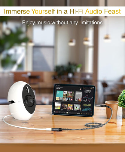 BlueRigger Headphone Extension Cable (35FT, 24K Gold Plated Jack, Hi-Fi Sound, 3.5mm Male to Female Stereo Audio Cable) – Aux Cord for iPod, Laptops, Smartphones, Speakers, Tablets, Home Car Stereo